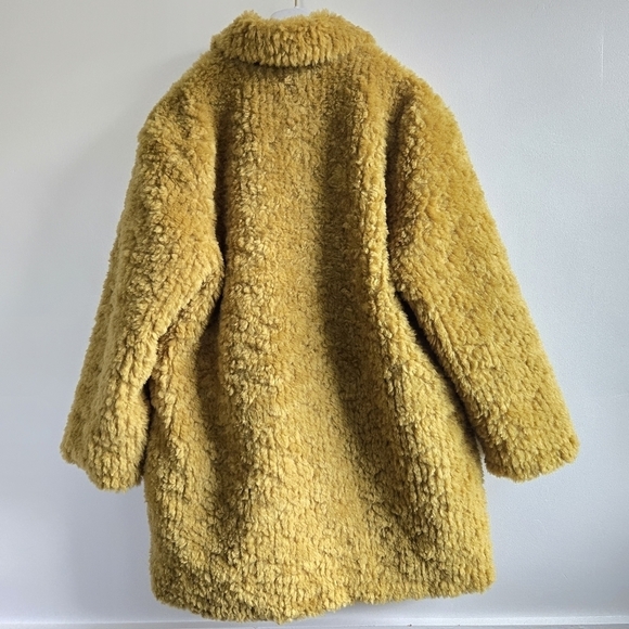 New The Great. Vintage Plush Coat - Harvest Gold NWOT Size 3 / Large - Picture 11 of 14